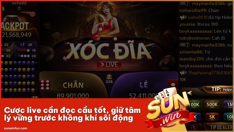 Cược live cần đọc cầu tốt, giữ tâm lý vững trước không khí sôi động