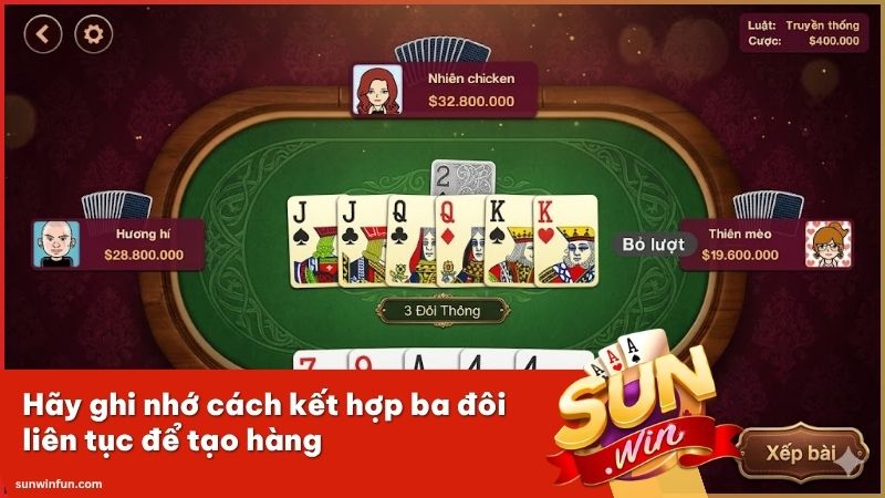 3 đôi thông là gì? - Dễ dàng nhận diện ba đôi liên kết liên tiếp nhau là 3 đôi thông