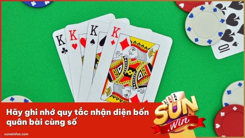 Tứ quý là gì - tổ hợp bài gồm bốn quân có cùng một giá trị