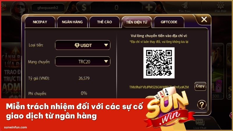 Quy định miễn trách nhiệm đối với lỗi giao dịch ngân hàng