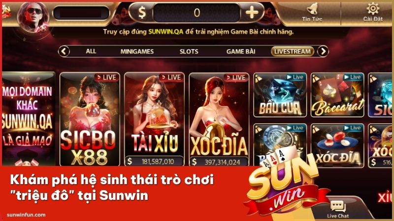 Khám phá kho trò chơi đa dạng với đồ họa 4K đỉnh cao tại cổng game Sunwin