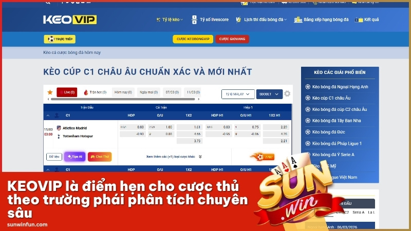 KEOVIP là điểm hẹn cho cược thủ theo trường phái phân tích chuyên sâu