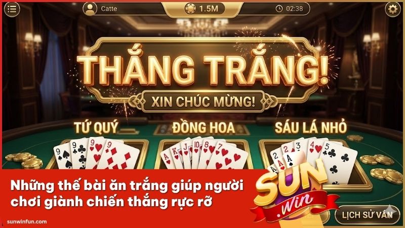 Các điều kiện thắng trắng đặc biệt như tứ quý và đồng hoa trong Catte