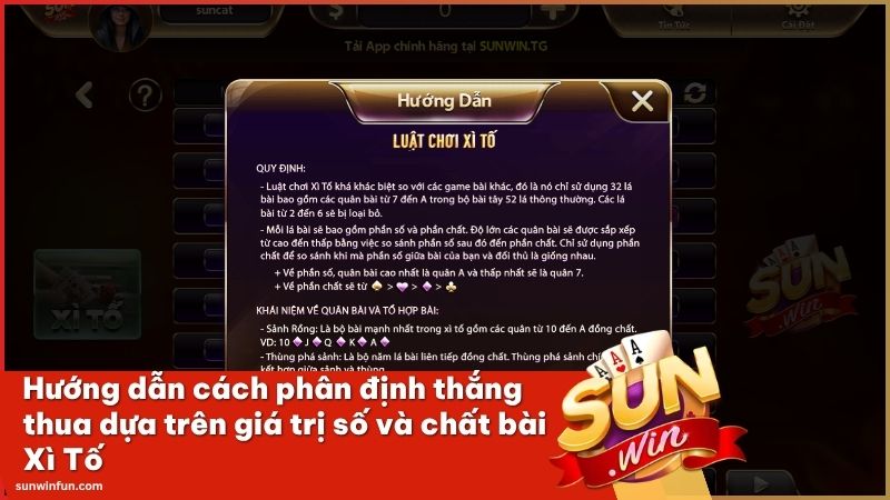 Hướng dẫn cách phân định thắng thua dựa trên giá trị số và chất bài Xì Tố