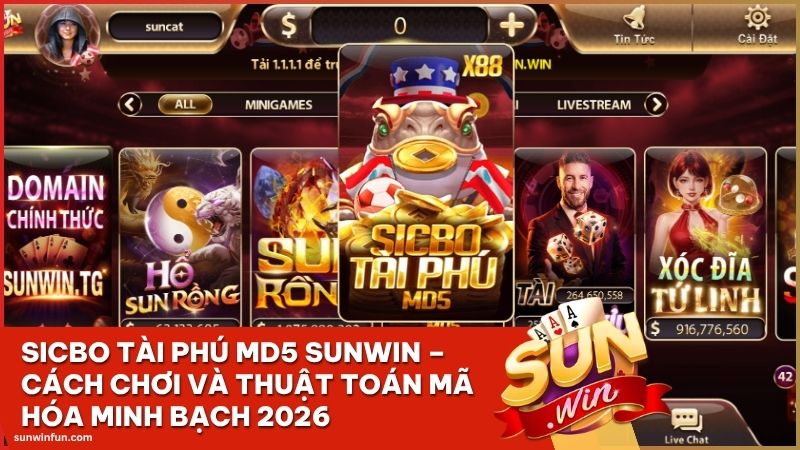 sicbo tai phu md5 sunwin - Sicbo Tài Phú MD5 Sunwin – Cách Chơi Và Thuật Toán Mã Hóa Minh Bạch 2026